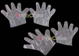 100 x Disposable Plastic Gloves Restaurant Home Service  