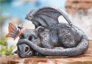 Shyer the Bashful Fire   Breather Dragon Sculpture New