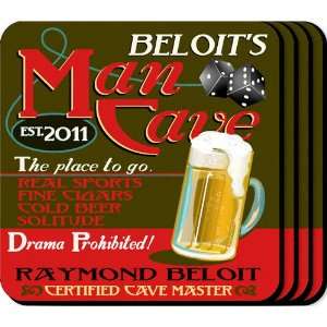  Wedding Favors Man Cave Personalized Coaster Set Health 