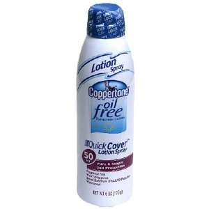  Coppertone Quick Cover Sunscreen Lotion Spray, Oil Free 