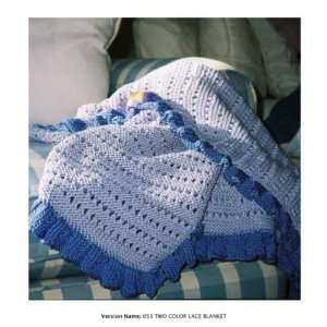  Mac & Me Two Color Lace Blanket Knitting Pattern By The 