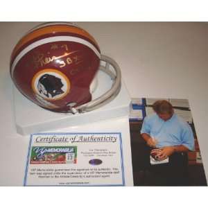  Signed Joe Theismann Mini Helmet   Autographed NFL Mini 