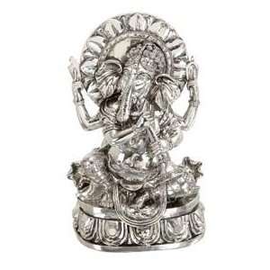   12 Silver Ganesha Statue Elephant Head God Of Success