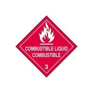Standard DOT Labels COMBUSTIBLE LIQUID / COMBUSTIBLE (W/GRAPHIC) 4 x 