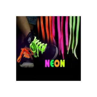 Neon Shoe laces bright glow under blacklight UV reactive  