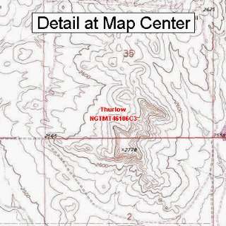  USGS Topographic Quadrangle Map   Thurlow, Montana (Folded 
