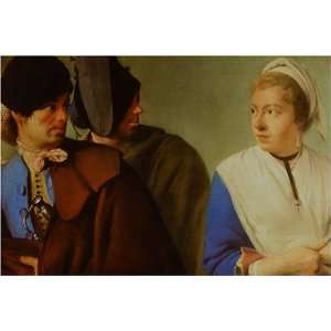  Dos Majos y una Moza by Lorenzo Tiepolo, 17 x 20 Fine 