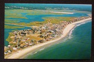 1960s? Aerial of Beach Area Wells ME York Co Postcard  
