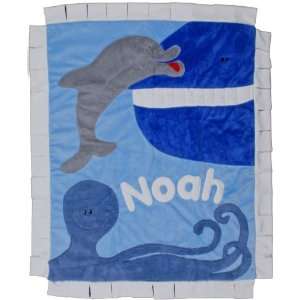 personalized ocean commotion blanket