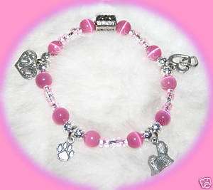 Maltese/Shih Tzu Pretty Pink Charm Bracelet Jewelry  