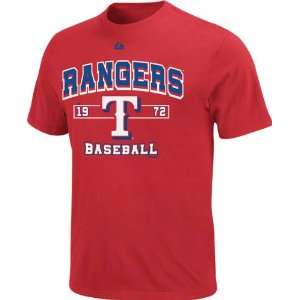  Majestic Texas Rangers Past Time Original T Shirt   Red 