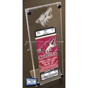  Phoenix Coyotes Engraved Ticket Stand