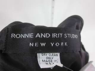 RONNIE AND IRIT STUDIO Black Dress Sheer Bolero Sz L  