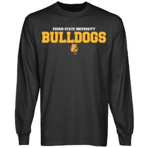 com NCAA Ferris State Bulldogs Charcoal University Name Long Sleeve T 