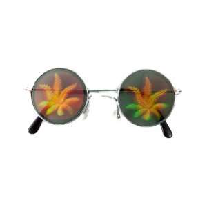  Hologram Leaf Hippie Glasses