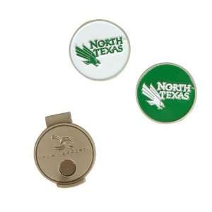  North Texas Mean Green Hat Clip W/ Golf Ball Markers/Chips 