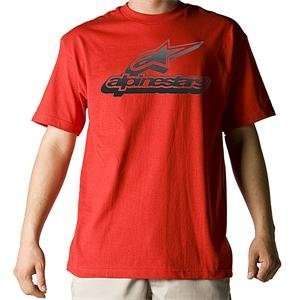  Alpinestars Youth Checks and Dots T Shirt   Large/Red Automotive