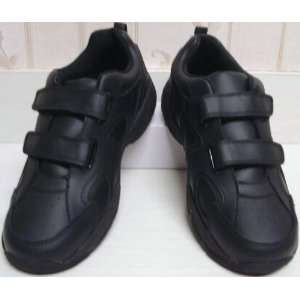 JUMPING JACKS Black Leather Sneakers Size 6.5w