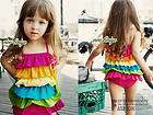 5Year Girl Children Rainbow Ruffle Layerd Change Colo