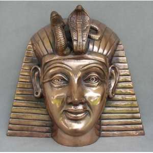  King Tut Face  Copper Colored Metal
