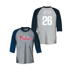Philadelphia Phillies Chase Utley Name and Number 3/4 Sleeve Raglan T 