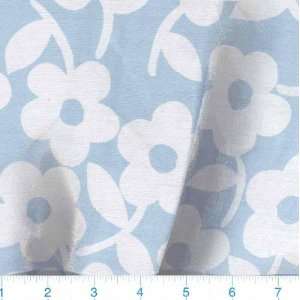  56 Wide Shimmer Print Floral Sky Fabric By The Yard 