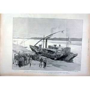  Landing Conscripts Wady Halfa Soudan 1896 Antique Print 