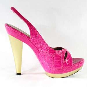 Platform Sandals,Womens Shoes,Fuchsia Croco 8US/38.5EU  