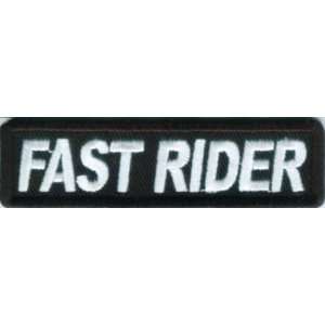  FAST RIDER Fun Embroidered Fun NEW Quality Biker Patch 