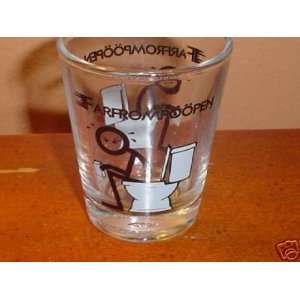  Shot Glass Far from poopen FUNNY 