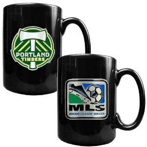  Portland Timbers MLS 2Pc Black Ceramic Mug Set   Primary 
