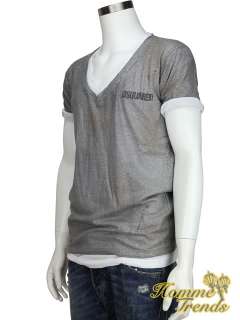 DSQUARED 10AW NWT RUNWAY COTTON LINEN DOUBLE LAYER TEE  