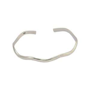  Sterling Silver Wavy Cuff Bracelet Jewelry