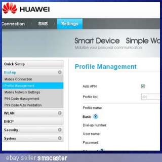 HUAWEI E560 connection profile
