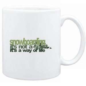  Mug White  Snowboarding WAY OF LIFE Snowboarding  Sports 