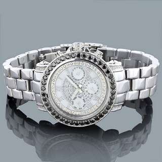 Luxurman Watches Ladies Black Diamond Watch 2.50ct  