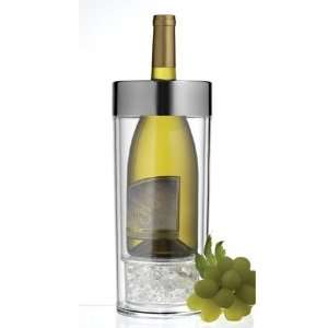  Ice Serveware Acrylic Wine Cooler with Brushed Chrome Rim   Pack of 12