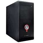 10 Bay ATX Mid Tower Desktop Computer Case w/o PSU Black/Red   NEW 