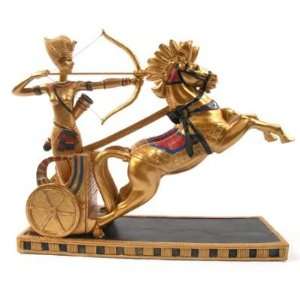  Chariot & Archer Egyptian Statue