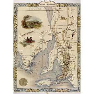    1800S SOUTH AUSTRALIA ADELAIDE MAP VINTAGE POSTER