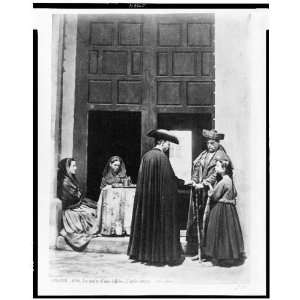  Cordoue. posed before church doors, Spain 1860s