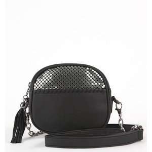  Black Poppy After Dark Crossbody Bag, in Black/Silver 