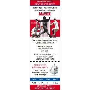  Philadelphia Phillies Colored Ticket Invitation Sports 