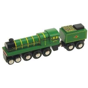   Bigjigs Heritage Collection Green Arrow Train Engine Toys & Games