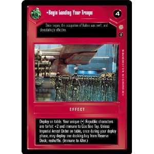  Star Wars CCG Coruscant Uncommon Begin Landing Your Troops 