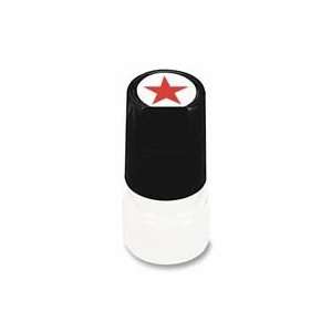  COSCO COS030726 Stamp  Round Star  .63in.  Pre Inked  Red 