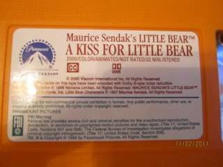 KISS FOR LITTLE BEAR Maurice Sendaks Video Vhs 4 Tender Stories 