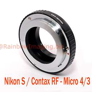Contax RF lens to Micro 4/3 camera adapter G10 GH2 GF@  
