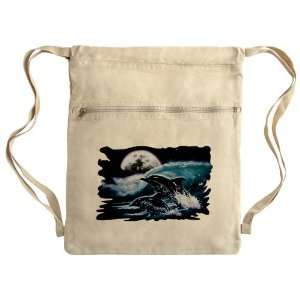  Messenger Bag Sack Pack Khaki Moon Dolphins Everything 