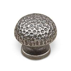 Country style expression   1 1/4 diameter hammered knob in natural ir